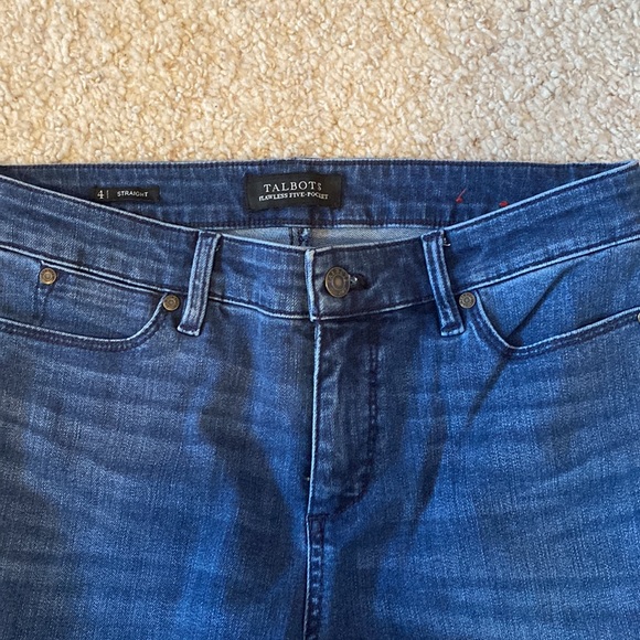 Talbots Flawless Five-Pocket Straight Jeans - Picture 4 of 11